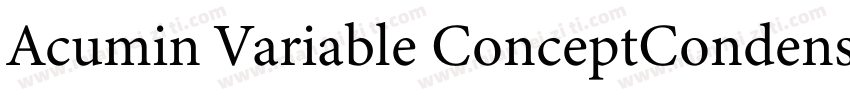 Acumin Variable ConceptCondensed Bl字体转换